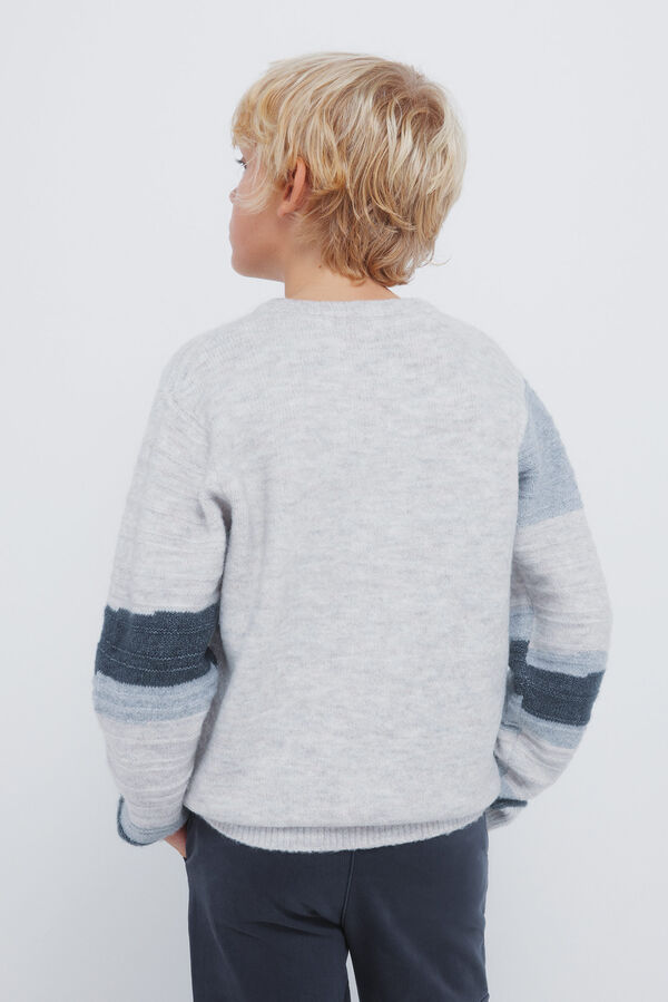 Springfield Kids Camisola com figuras geom&eacute;tricas para meninos azul