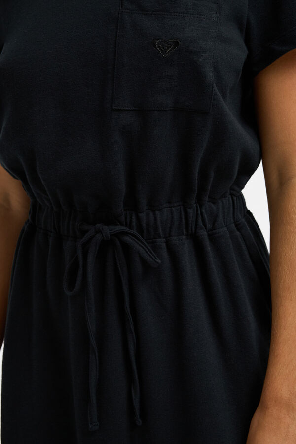 Roxy Vestido curto com cintura el&aacute;stica preto