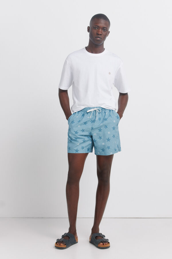 Springfield Fato de banho estampado de estrelas azul