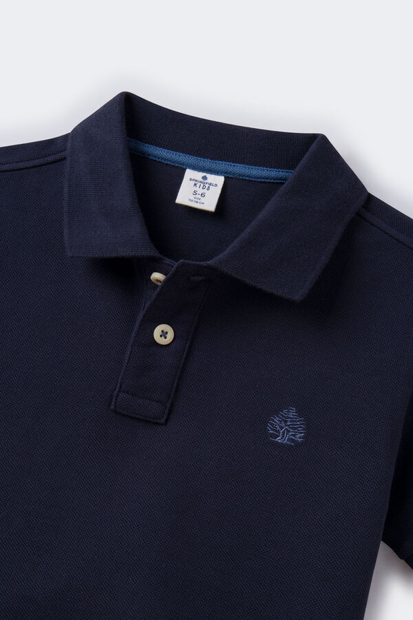 Springfield Kids Polo b&aacute;sico menino azul