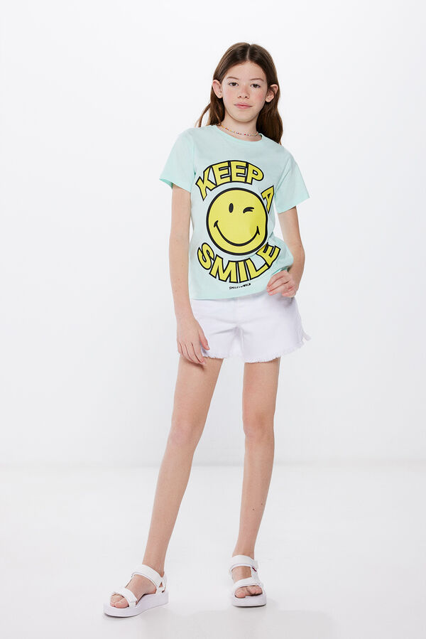 Springfield Kids Camiseta Smiley niña verde
