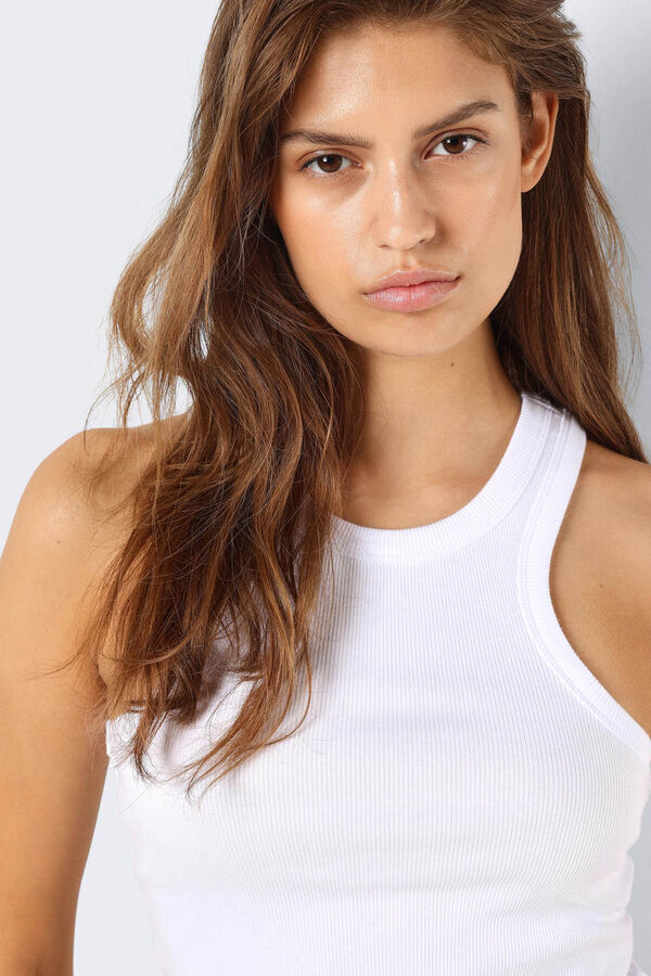 Noisy May T-shirt estilo nadadora branco