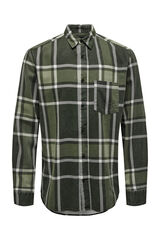 Only & Sons Camisa regular fit quadrados verde