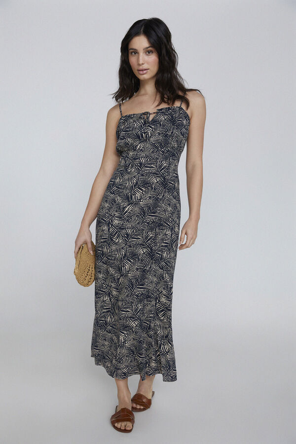 Only Vestido largo tirantes azul