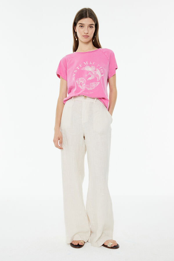 System Action Camiseta fucsia manga corta fucsia