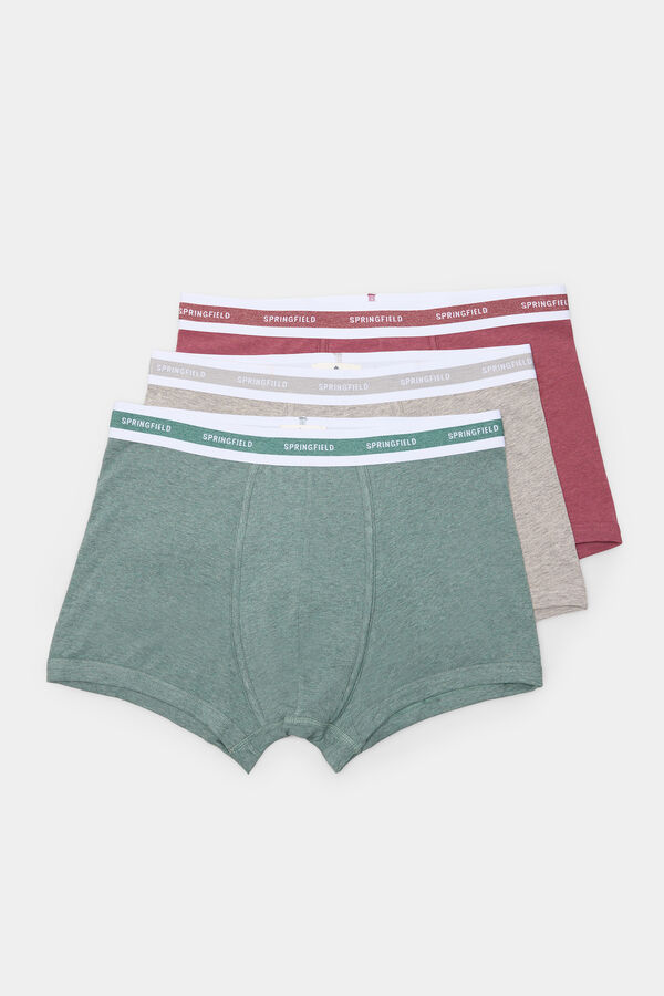 Springfield Pack 3 boxers b&aacute;sicos verde