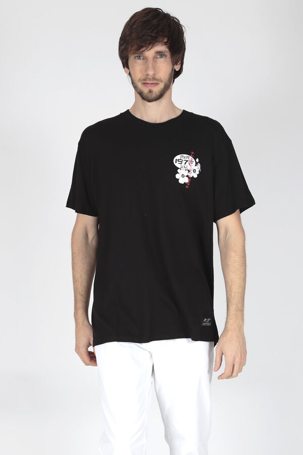 Brave Soul Camiseta estampada en espalda negro