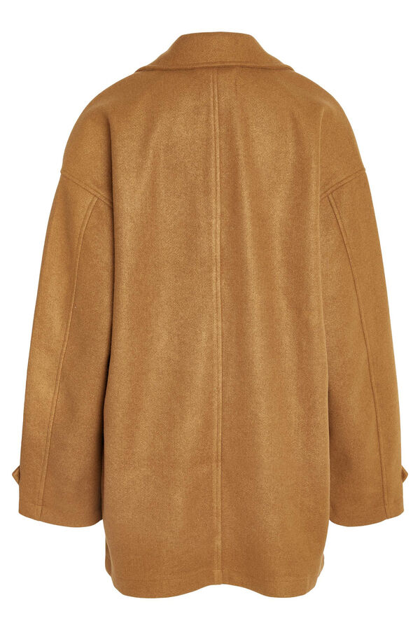 Noisy May Abrigo con botones delanteros tostado