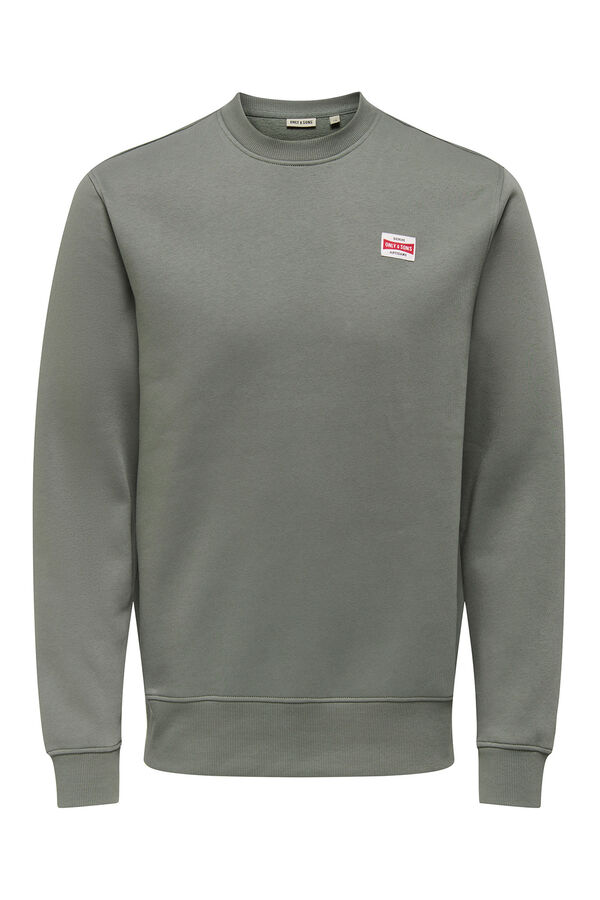 Only & Sons Sudadera cuello redondo gris