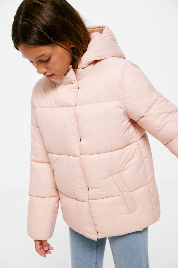 Springfield Casaco acolchoado para menina rosa