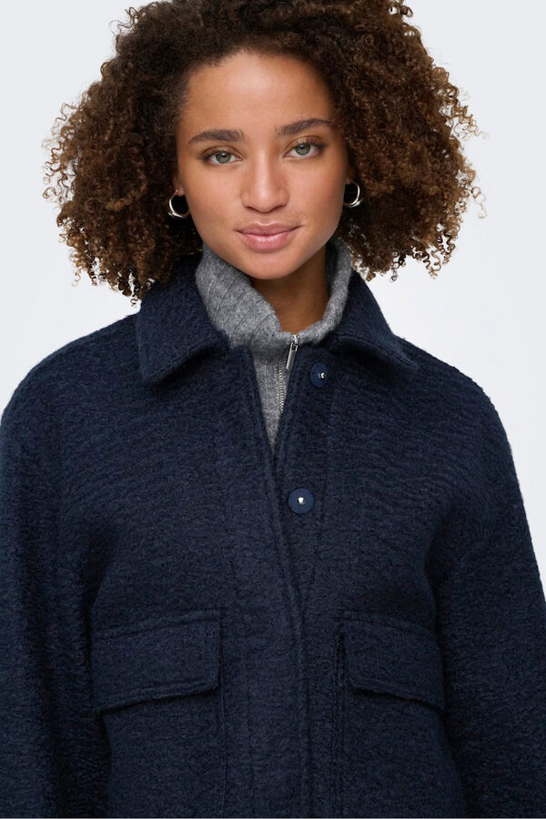 Only Chaqueta corta textura azul