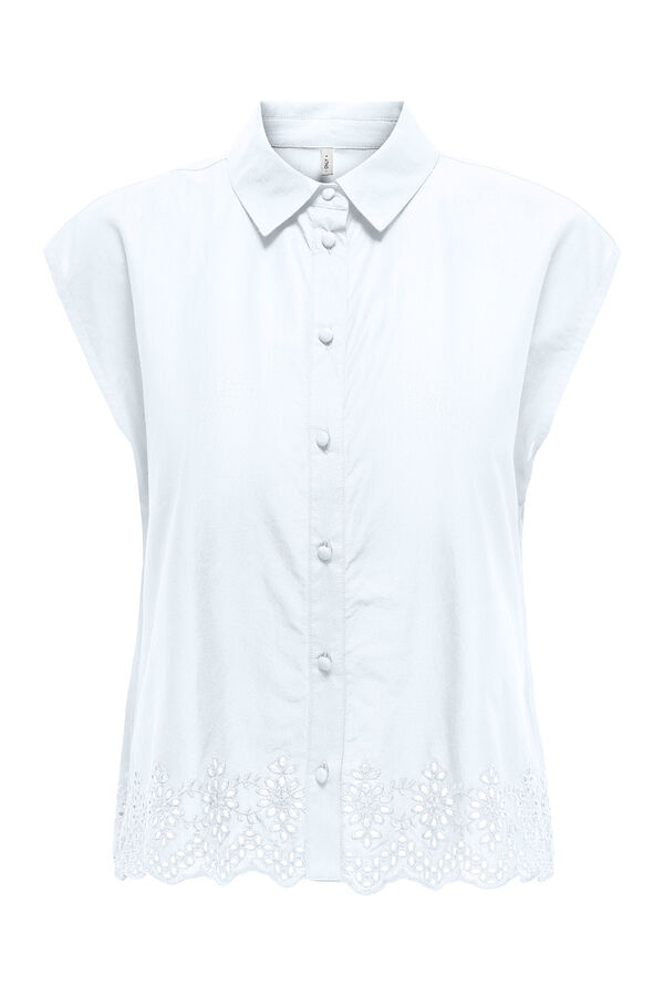 Only Camisa regular fit sin mangas blanco