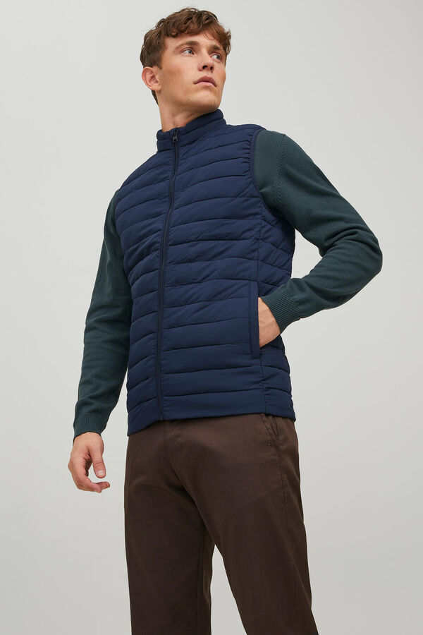 Jack & Jones Colete Puffer azul