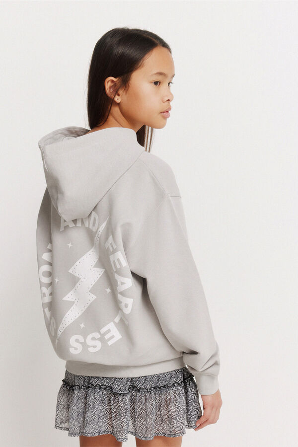 Springfield Kids Sweatshirt estampado de raio para menina cinzento