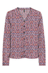 Only Blusa estampada fluida naranja