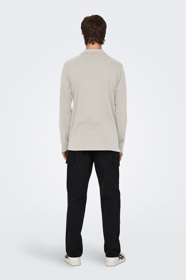 Only & Sons Camiseta cuello polo gris