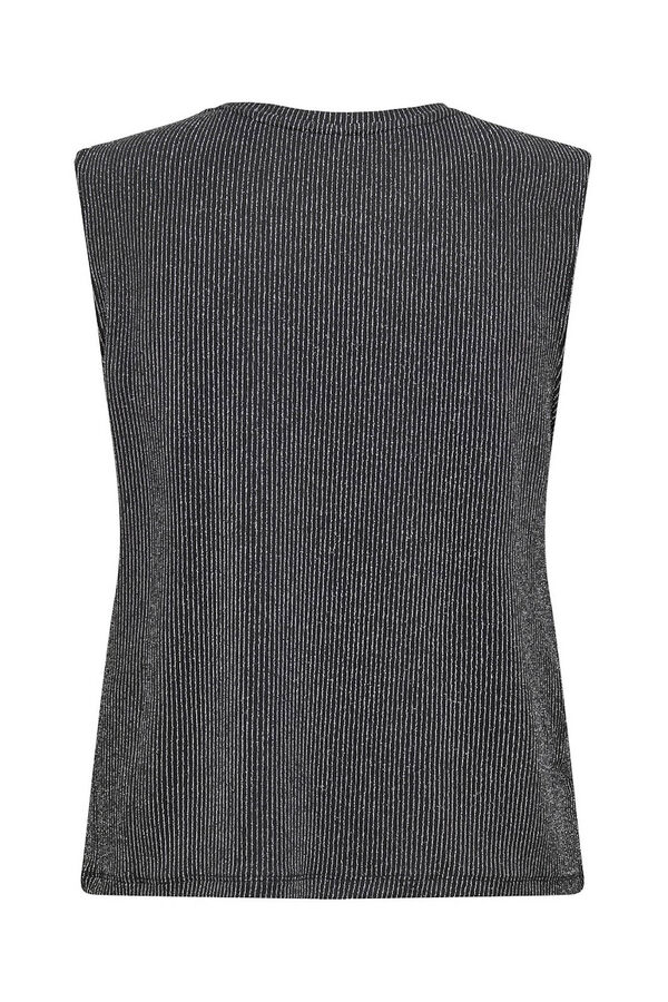 Only Top sem mangas com glitter  preto