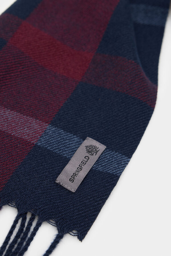 Springfield Len&ccedil;o xadrez azul e marrom azul