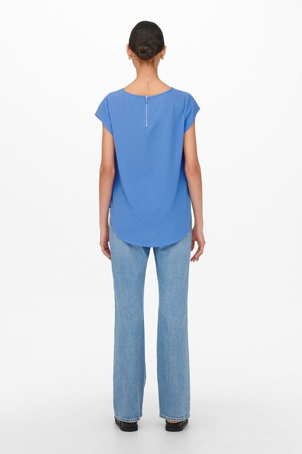 Only Camisola de manga curta azul