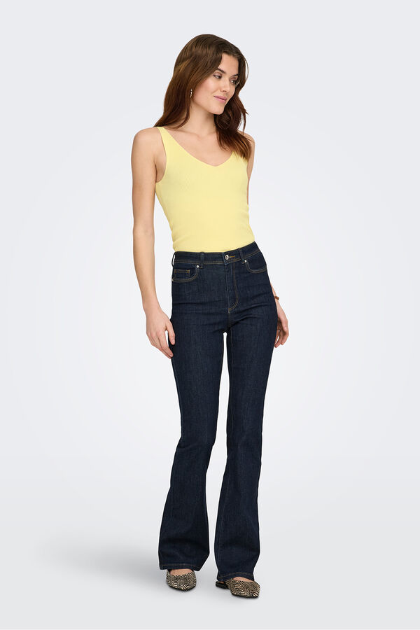 JDY Camiseta tirantes punto amarillo