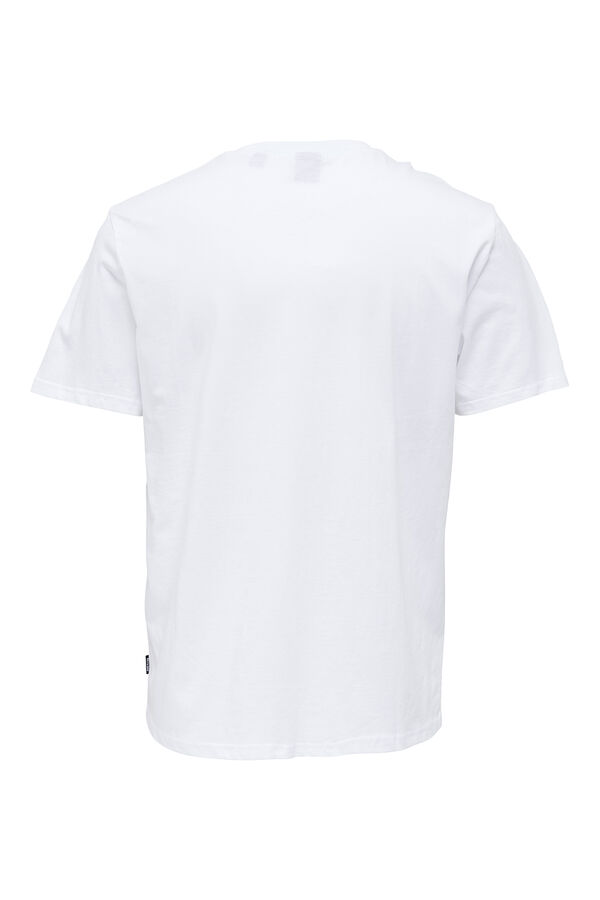 Springfield Camiseta de manga corta estampada blanco