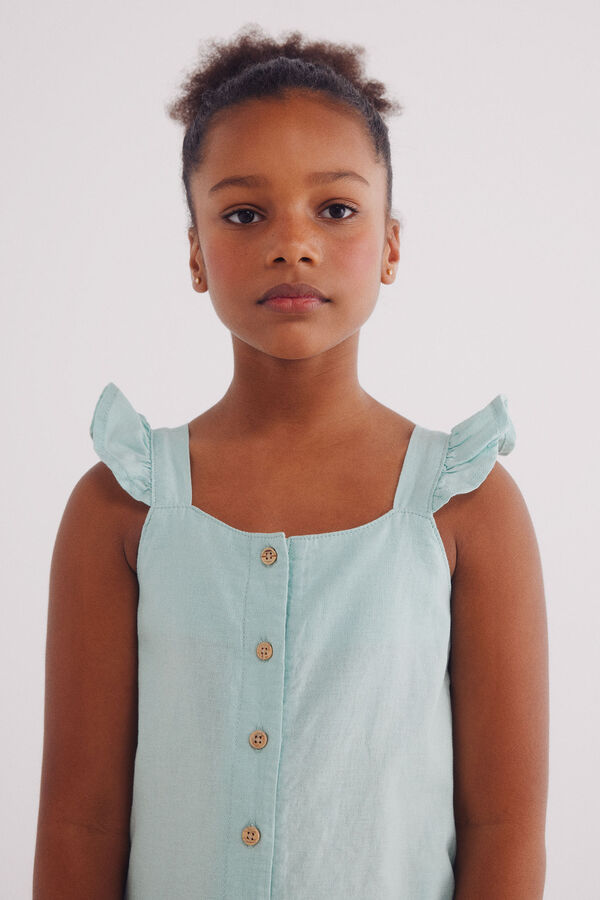 Springfield Kids Mono liso volantes ni&ntilde;a verde