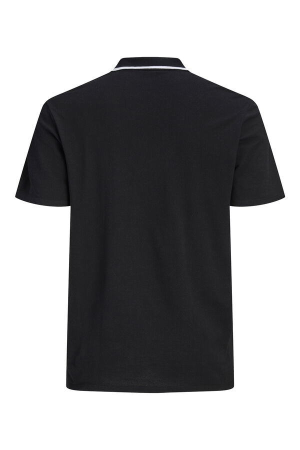 Jack & Jones PLUS Polo piqu&eacute; algod&oacute;n negro