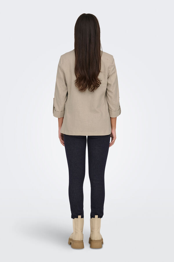 Only Blazer de manga 3/4 remangada gris