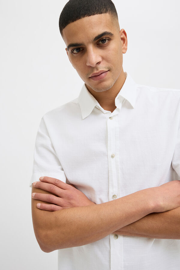 Jack & Jones Camisa de manga curta com ajuste relaxado branco