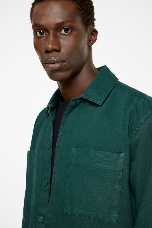 Springfield Sobrecamisa tinte en prenda verde