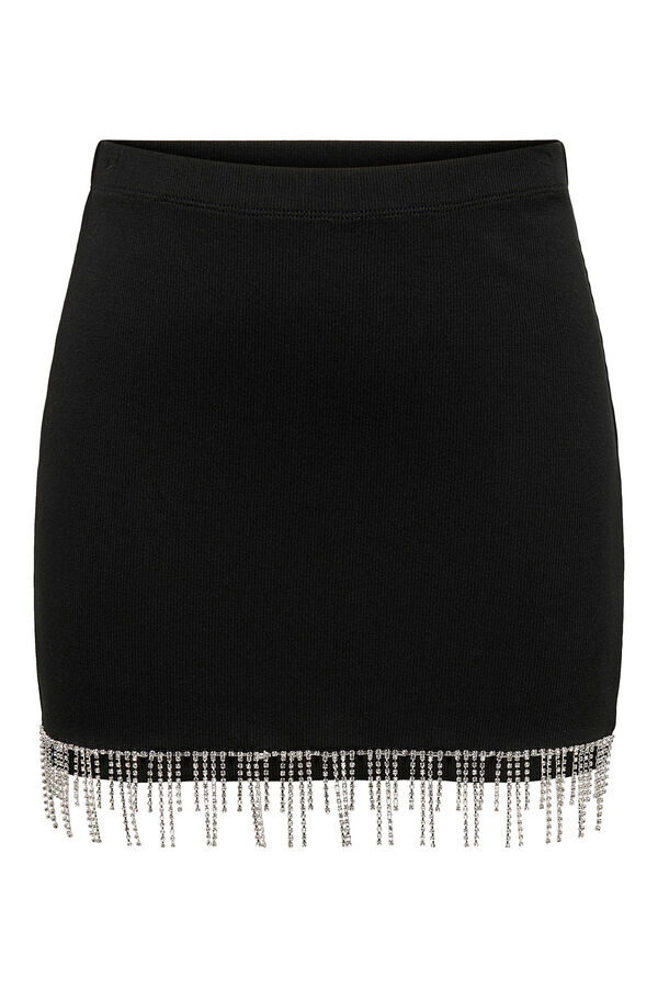 Only Mini falda negra strass negro