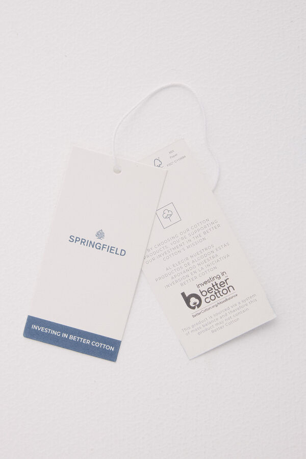 Springfield Camiseta básica com gola redonda azul