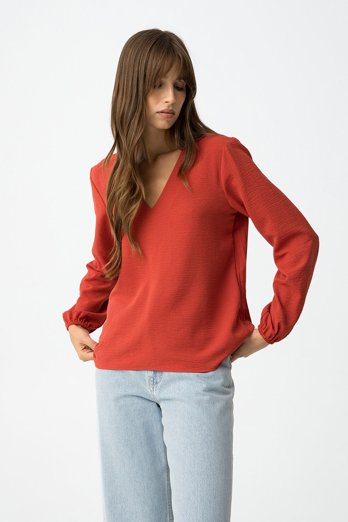 Tiffosi Blusa con espalda plisada