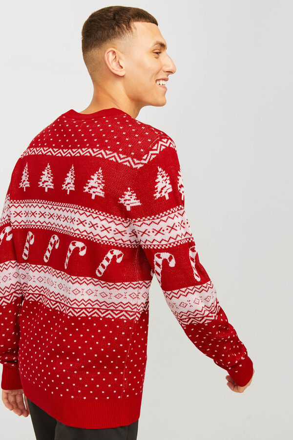 Jack & Jones Jersey navide&ntilde;o jacquard rojo