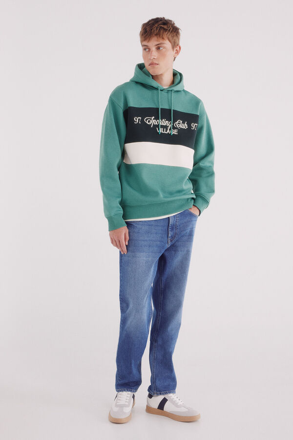 Springfield Sudadera capucha cortes fighter verde