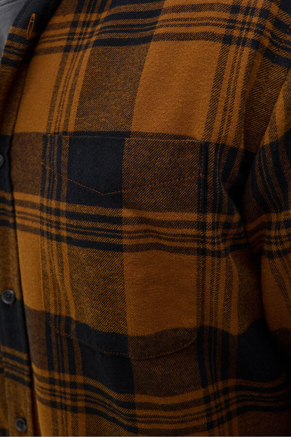 Jack & Jones Camisa regular fit cuadros marr&oacute;n