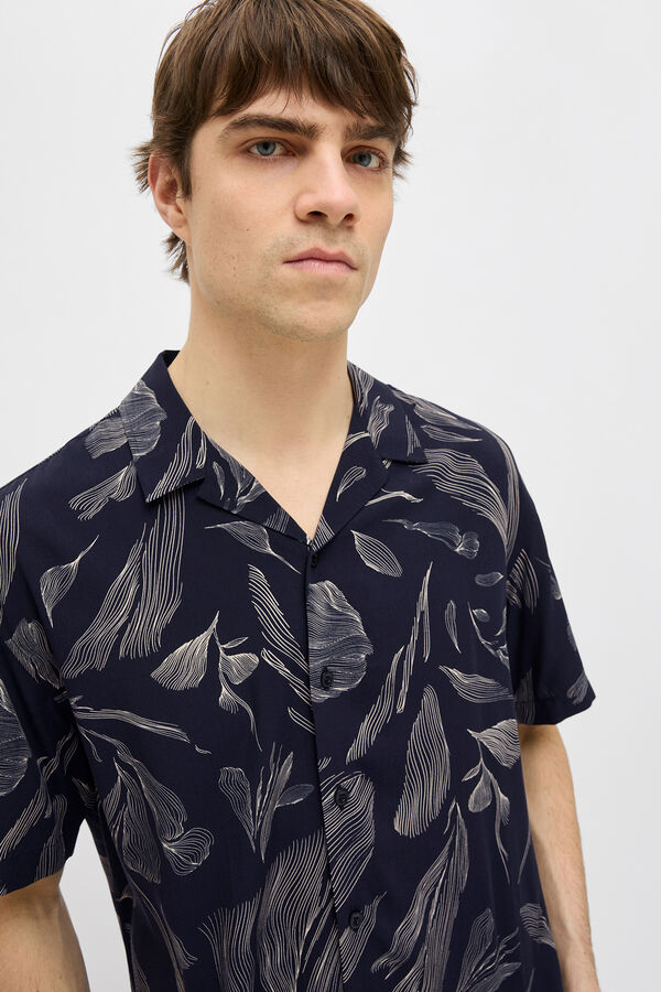 JJ REBEL Camisa de mangas curta com ajuste confortável  azul