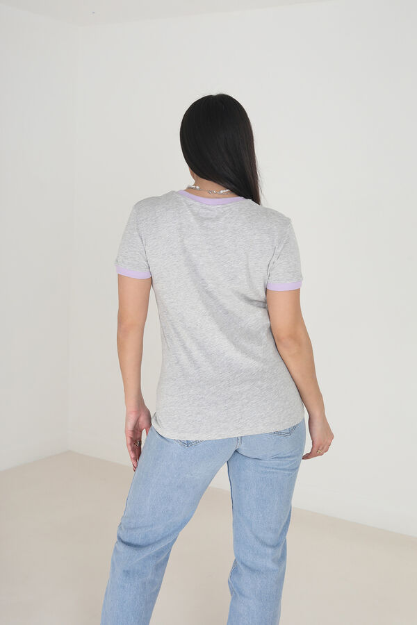 Springfield Camiseta con print y manga corta gris claro