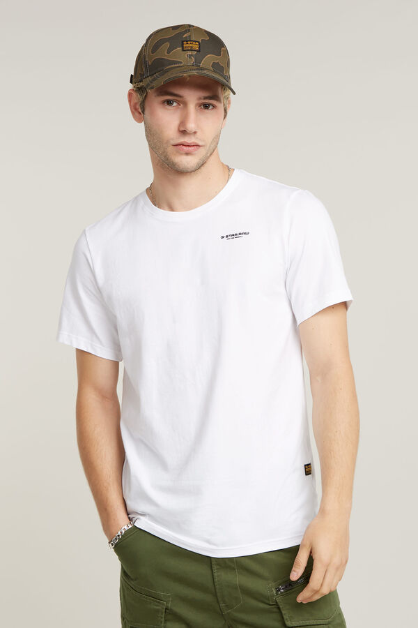 G-STAR T-shirt de algod&atilde;o org&acirc;nico  branco