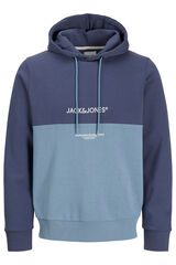 Jack & Jones Sudadera est&aacute;ndar fit colorblock azul