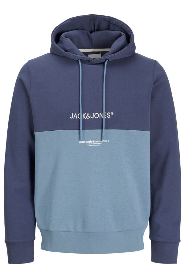 Jack & Jones Sudadera est&aacute;ndar fit colorblock azul
