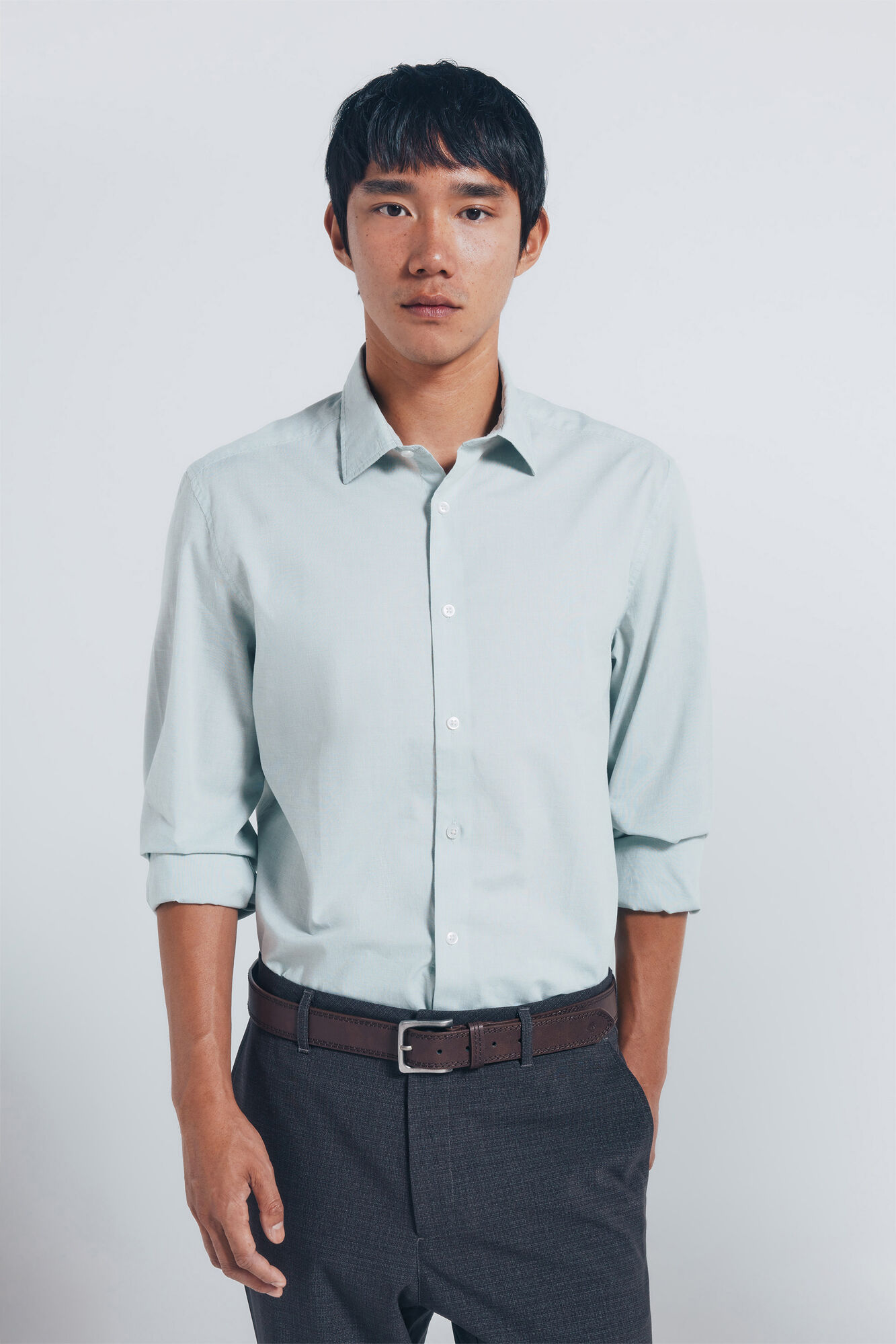 Springfield Camisa de algod&atilde;o com debrum