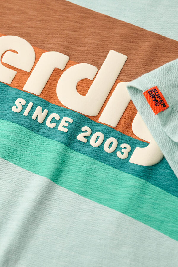 Superdry Camiseta Terrain Logo Stripe Relxed Tee azul
