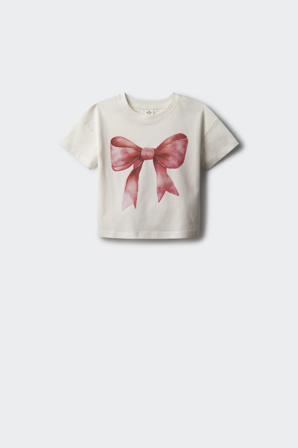 Springfield Kids Camiseta Lazo niña blanco