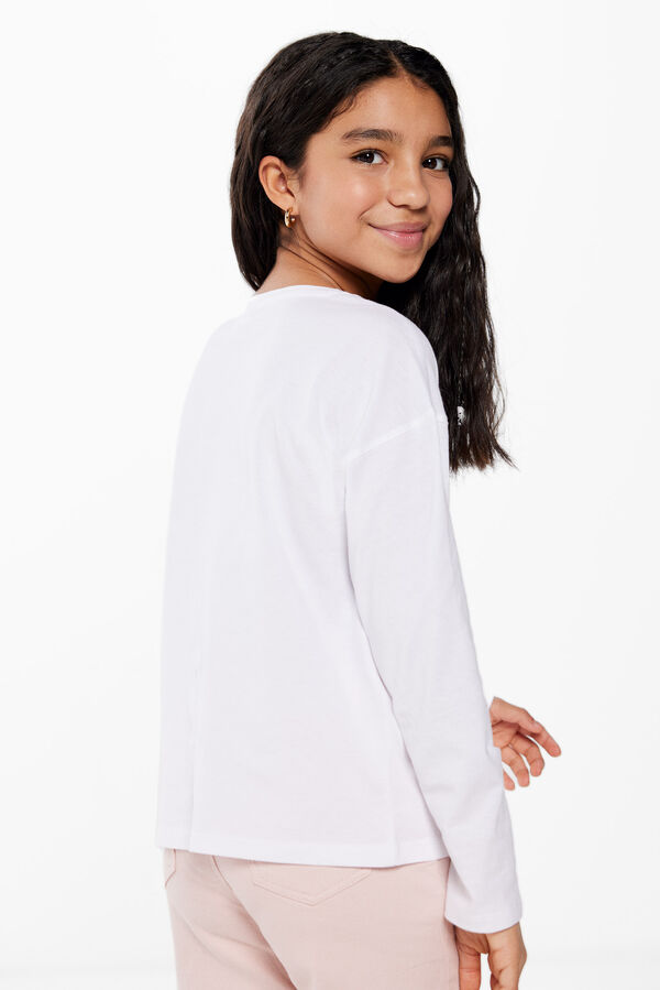 Springfield Kids Camiseta flamenco ni&ntilde;a blanco