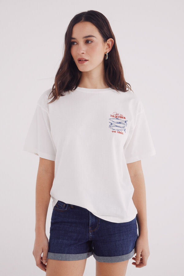 Springfield Camiseta "Sardinhas" estampado