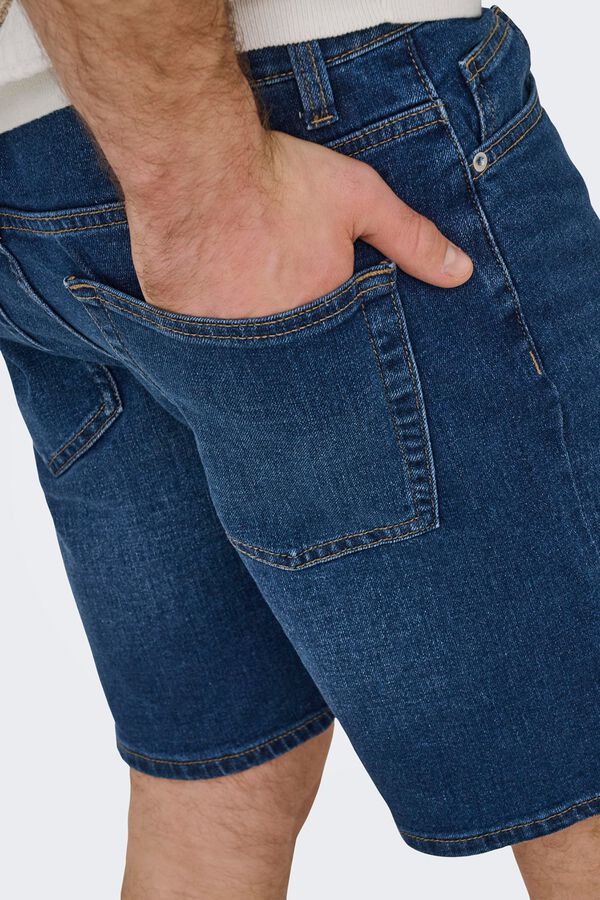 Only & Sons Bermuda de ganga azul