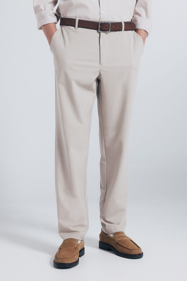 Springfield Pantal&oacute;n chino jogger comfort fit nude
