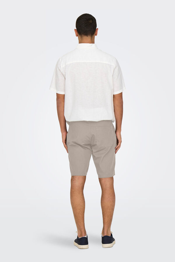 Only & Sons Bermuda chino cinzento