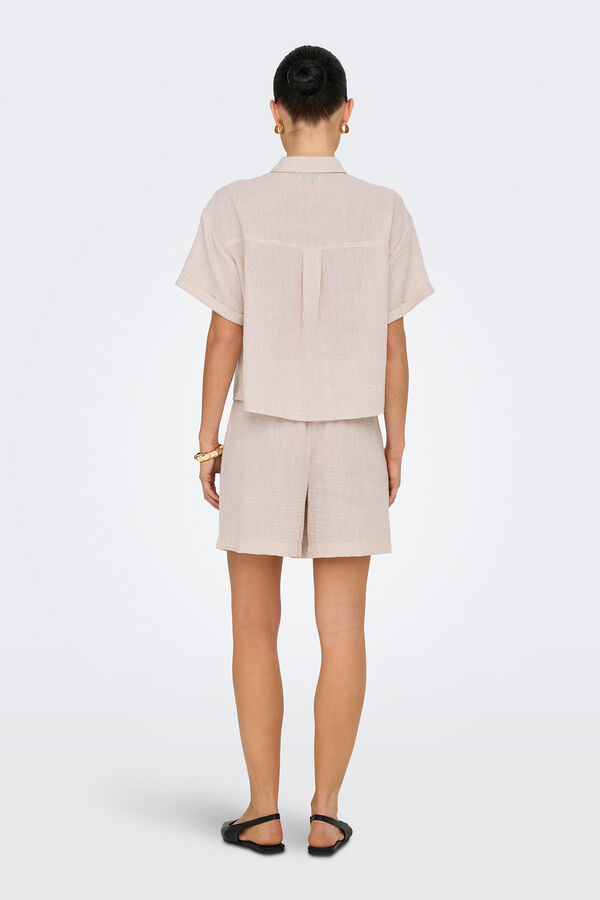JDY Camisa manga curta bege